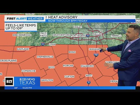 Heat advisory in effect for southern counties until 8 p.m. Friday