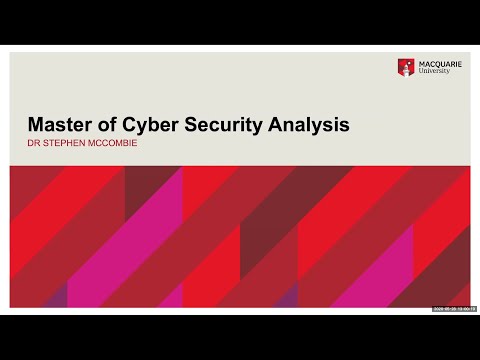 Master of Cyber Security Analysis – Analyse emerging security threats