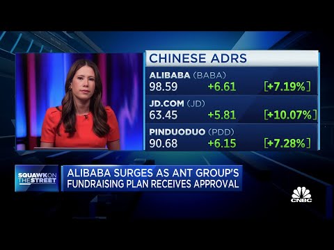 Alibaba surges as Ant Group&#039;s fundraising plan receives approval