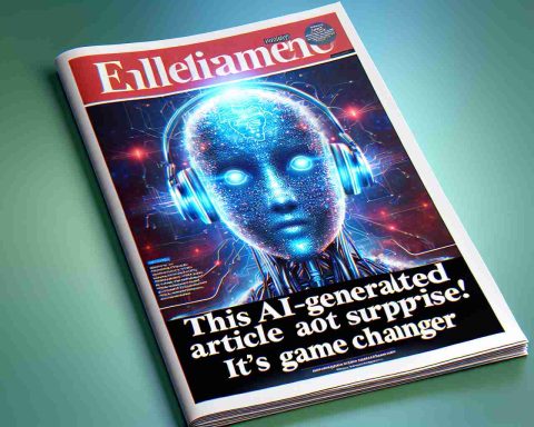 A highly detailed and realistic high-definition image depicting an article cover with the title 'This AI-Generated Article Will Surprise You! It’s a Game Changer'. The cover is captivating, portrayed in a professional and creative style and effectively captures attention.